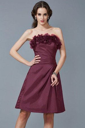 Robe demoiselle d'honneur facile en taffetas de fourreau de bustier fermeutre eclair - Photo 5