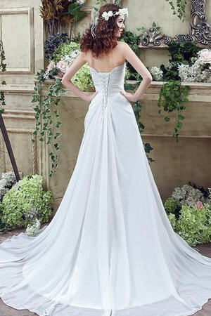 Outdoor keine Taille Perlenbesetztes drapiertes besonderes romantisches Brautkleid - Bild 4