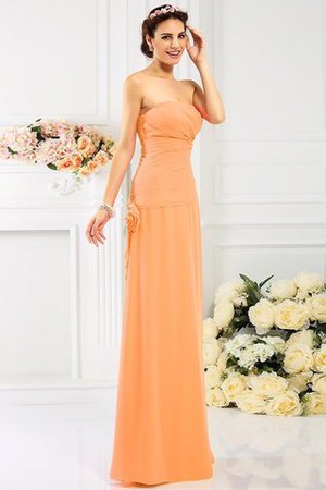 Robe demoiselle d'honneur avec fleurs fermeutre eclair en chiffon de bustier gaine - Photo 20