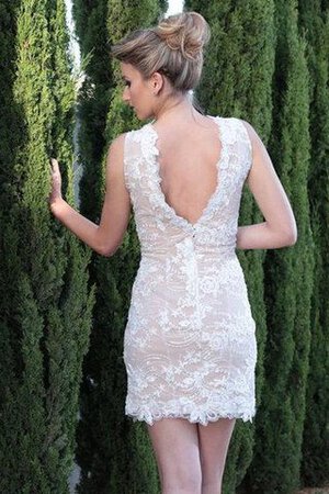 Abito da Sposa a riva Semplice in Pizzo con Ricamo Corto sexy - Foto 2