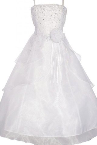 Robe de cortège enfant pailleté en tulle manche nulle fermeutre eclair longueur au ras du sol - Photo 1