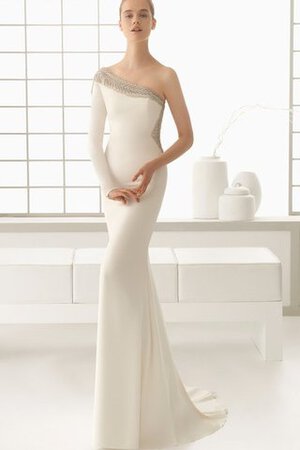 Abito da Sposa a Sala con Perline in Raso Tubino sexy Elegante - Foto 1