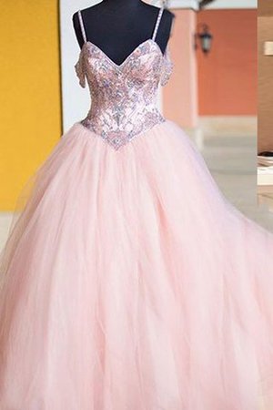 Abito Quinceanera Senza Maniche Ball Gown Naturale con Cristino Conotta - Foto 1