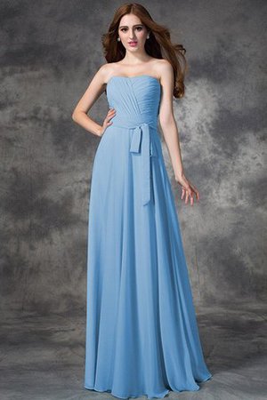 Robe demoiselle d'honneur naturel a-ligne avec chiffon fermeutre eclair de bustier - Photo 3