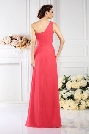 Robe demoiselle d'honneur plissé avec zip en chiffon au drapée a-ligne - Photo 30