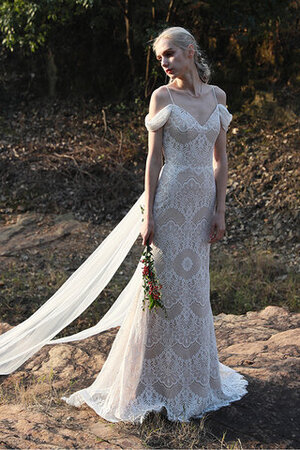 Robe de mariée délicat longueru au niveau de sol de traîne mi-longue naturel longue - Photo 1