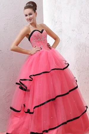 Herz-Ausschnitt Duchesse-Linie A-Linie Quinceanera Kleid mit Perlen - Bild 1