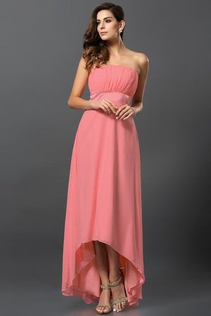 Robe demoiselle d'honneur courte de bustier a-ligne avec chiffon asymétrique - Photo 28