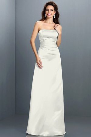 Robe demoiselle d'honneur naturel en satin de princesse avec zip de bustier - Photo 16