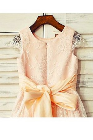 Robe de cortège enfant naturel avec manche courte de princesse ligne a avec zip - Photo 4