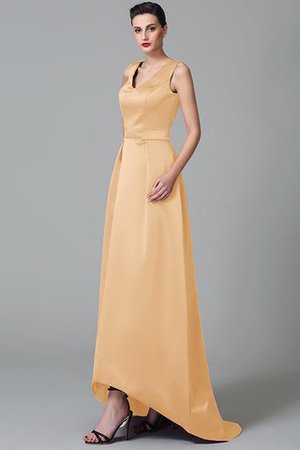 Robe demoiselle d'honneur naturel bretelles spaghetti de princesse en satin ligne a - Photo 12