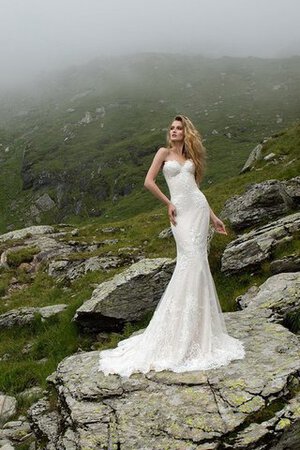 Robe de mariée simple romantique luxueux jusqu'au sol avec sans manches - Photo 6