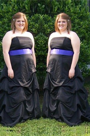 Robe de bal avec sans manches ligne a ceinture de bustier de traîne courte - Photo 1