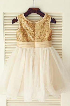 Robe de cortège enfant naturel pailleté longue jusqu'au sol de princesse - Photo 2