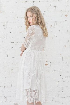 Robe de mariée plissage naturel fermeutre eclair ligne a col en bateau - Photo 5