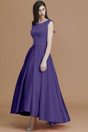 Asymmetrisch Prinzessin Reißverschluss Ärmelloses Satin Brautjungfernkleid - Bild 30