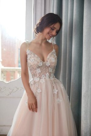 Robe de mariée passionnant ligne a en satin extensible longue naturel - Photo 4