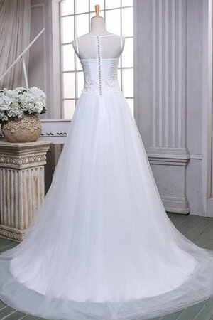 Abito da Sposa in pizzo in Raso monospalla A-Line Fuori dalla spalla Tondo - Foto 3