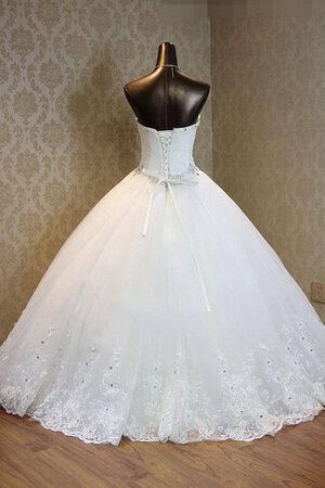 Robe de mariée en satin avec fleurs textile en tulle en organza de mode de bal - Photo 2
