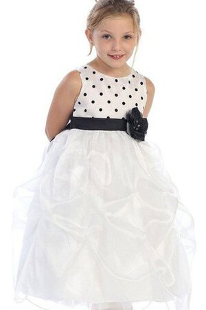 Robe de cortège enfant manche nulle de lotus avec fleurs col u profond - Photo 3