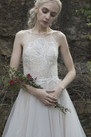 Robe de mariée en tulle a-ligne parfait longueur au ras du sol serieuse - Photo 4