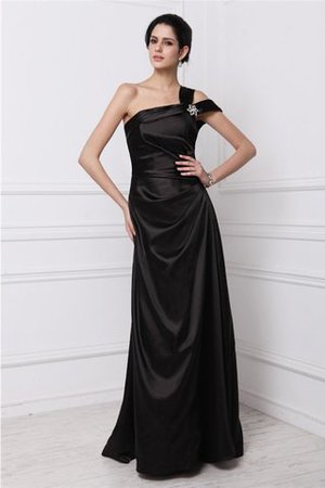 Normale Taille Reißverschluss Elastischer Gewebter Satin Ärmelloses Sittsames Ballkleid - Bild 1