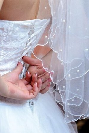 Robe de mariée naturel en tulle en organza de mode de bal col en forme de cœur - Photo 4