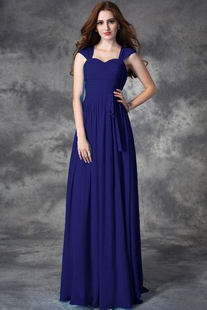 Prinzessin Breiter Träger Normale Taille Reißverschluss Chiffon Brautjungfernkleid - Bild 24