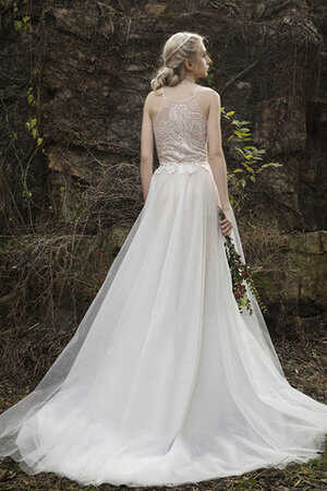 Abito da sposa con fiore in tulle lunghi accattivante moderno principessa - Foto 3