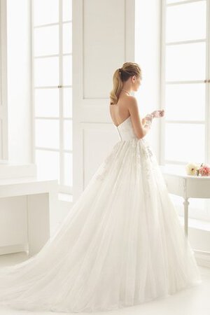 Abito da Sposa con Fiore moda Cerniera favola Lungo A Terra - Foto 2