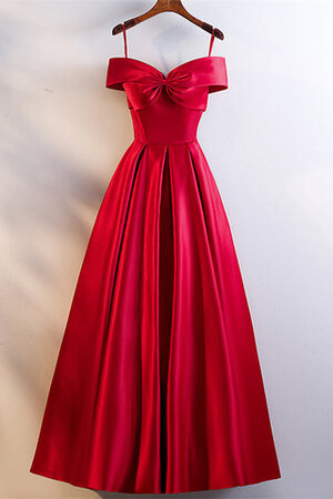 Robe de bal avec sans manches en satin magnifique bandouliere spaghetti formelle - Photo 7