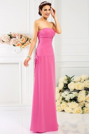 Robe demoiselle d'honneur avec fleurs fermeutre eclair en chiffon de bustier gaine - Photo 11