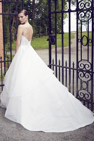 Abito da Sposa Schiena Nuda Puffy Cuore in Organza Esclusivo Elegante - Foto 2