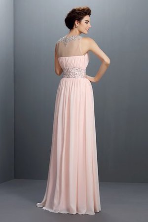 Perlenbesetztes Bodenlanges Sexy Ballkleid aus Chiffon ohne Ärmeln - Bild 2