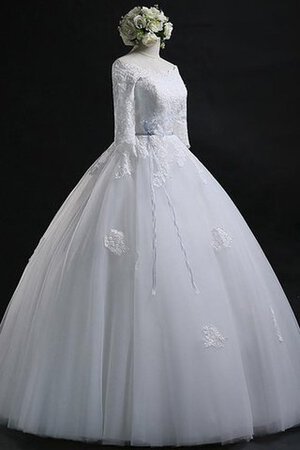 Abito da Sposa Lungo con Applique con Piega moda radiosa con Nastro - Foto 3