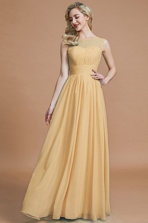 Robe demoiselle d'honneur naturel avec sans manches ligne a en chiffon de princesse - Photo 17