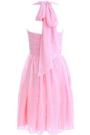 Robe de cocktail naturel au niveau de genou avec chiffon manche nulle dénudé - Photo 3