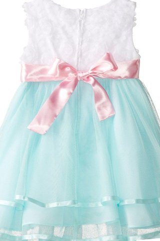 Robe de cortège enfant bref en tulle fermeutre eclair de tour de ceinture en haute a-ligne - Photo 2