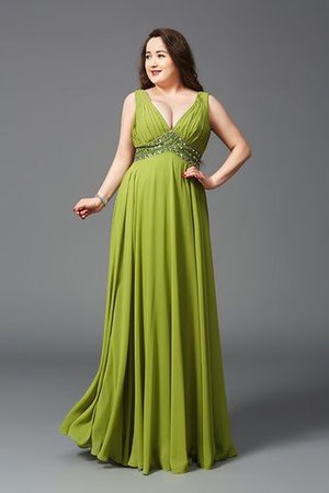 Robe de bal avec chiffon a-ligne manche nulle de princesse larges bretelles - Photo 5