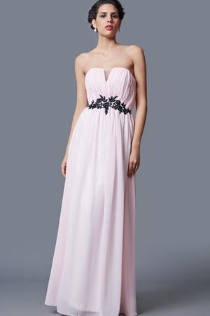 Robe de soirée fermeutre eclair ruché avec chiffon de bustier decoration en fleur - Photo 1