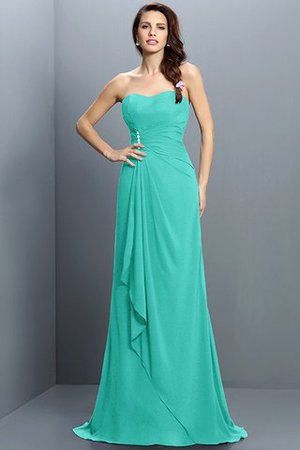 Robe demoiselle d'honneur plissage longue de sirène avec sans manches avec chiffon - Photo 15