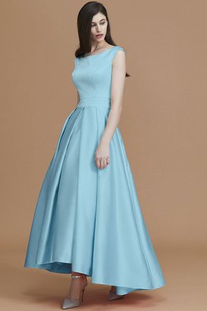 Asymmetrisch Prinzessin Reißverschluss Ärmelloses Satin Brautjungfernkleid - Bild 9