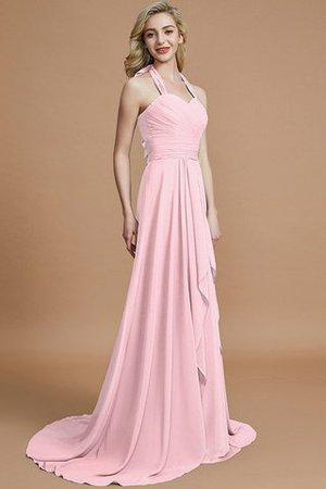 Robe demoiselle d'honneur naturel de dos nu de princesse en chiffon a-ligne - Photo 27