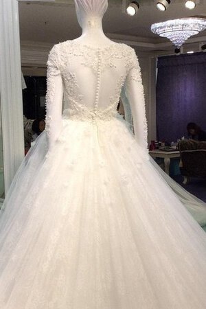 Abito da Sposa A-Line con Maniche Lunghe sogno in pizzo medievale Elegante - Foto 3