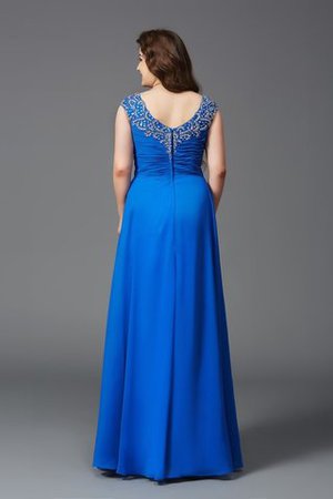 Spaghetti Träger Reißverschluss Empire Taille Chiffon Ballkleid für Übergröße - Bild 2