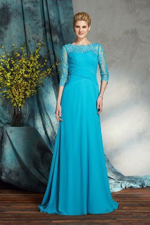 Prinzessin Chiffon Bateau Reißverschluss Brautmutterkleid mit Applikation - Bild 1