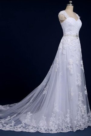 Moderno Vestido de Novia de Escote Corazón de Bordado de Apliques de Cola Barriba - Foto 5