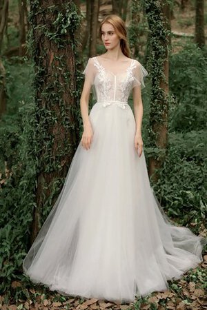 Normale Taille Faszinierend Extravagantes Formelles Brautkleid mit Bordüre - Bild 1