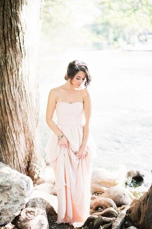 Vestido de Novia de Corte-A en Gasa de Sin mangas de Hasta el suelo de Abalorio - Foto 1