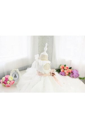 Abito da Cerimonia Bambini Ball Gown Senza Maniche con Increspato decorato Tondo al ginocchio - Foto 3